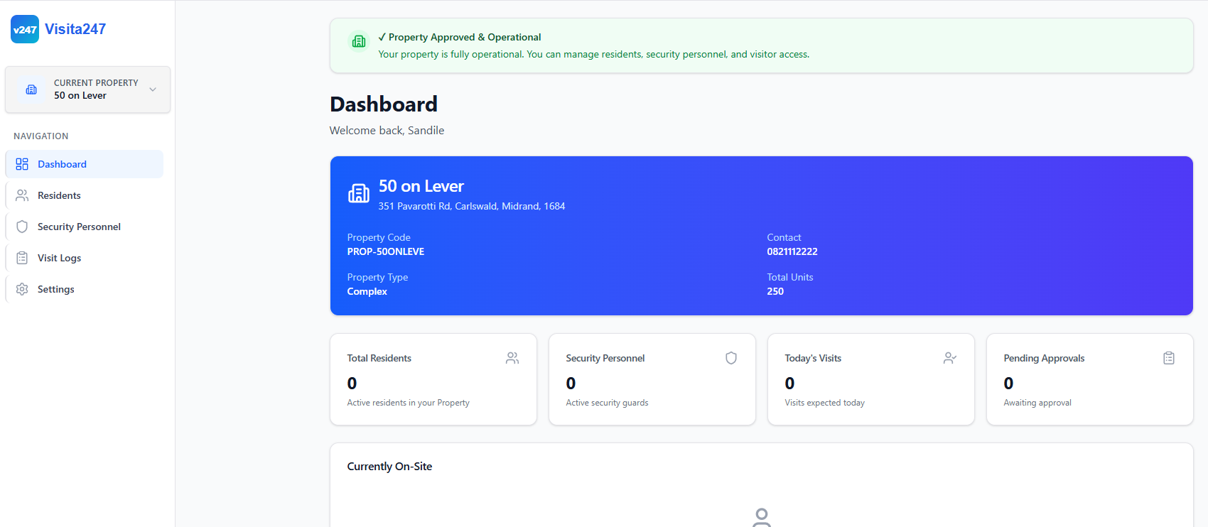 Property Approved Dashboard